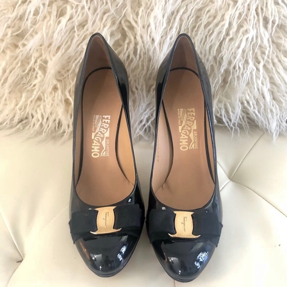 Salvatore Ferragamo Shoes - AUTHENTIC Salvatore Ferragamo Black patent pump
